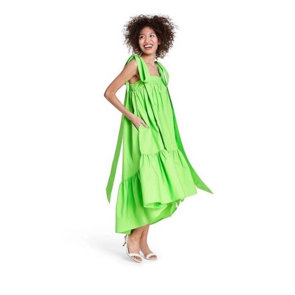 Christopher John Rogers for Target High Low Babydoll Dress Light Green Small - Picture 4 of 8